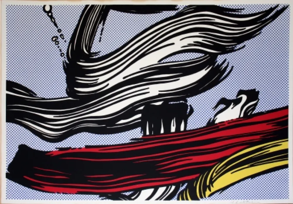 Litografia Lichtenstein - Brushstrokes