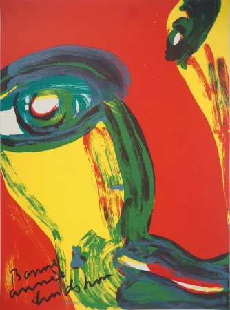 Litografia Lindstrom - Portrait fauve