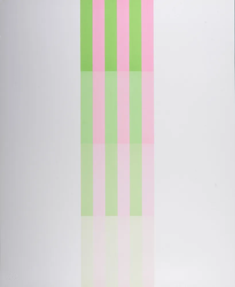 Litografia Lohse - Farbstreifen - Hand-signed