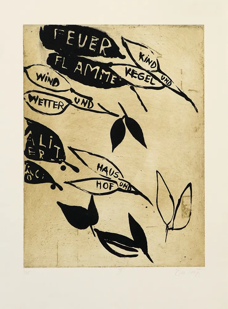 Água-Forte E Água-Tinta Lootz - Talking Leaves III