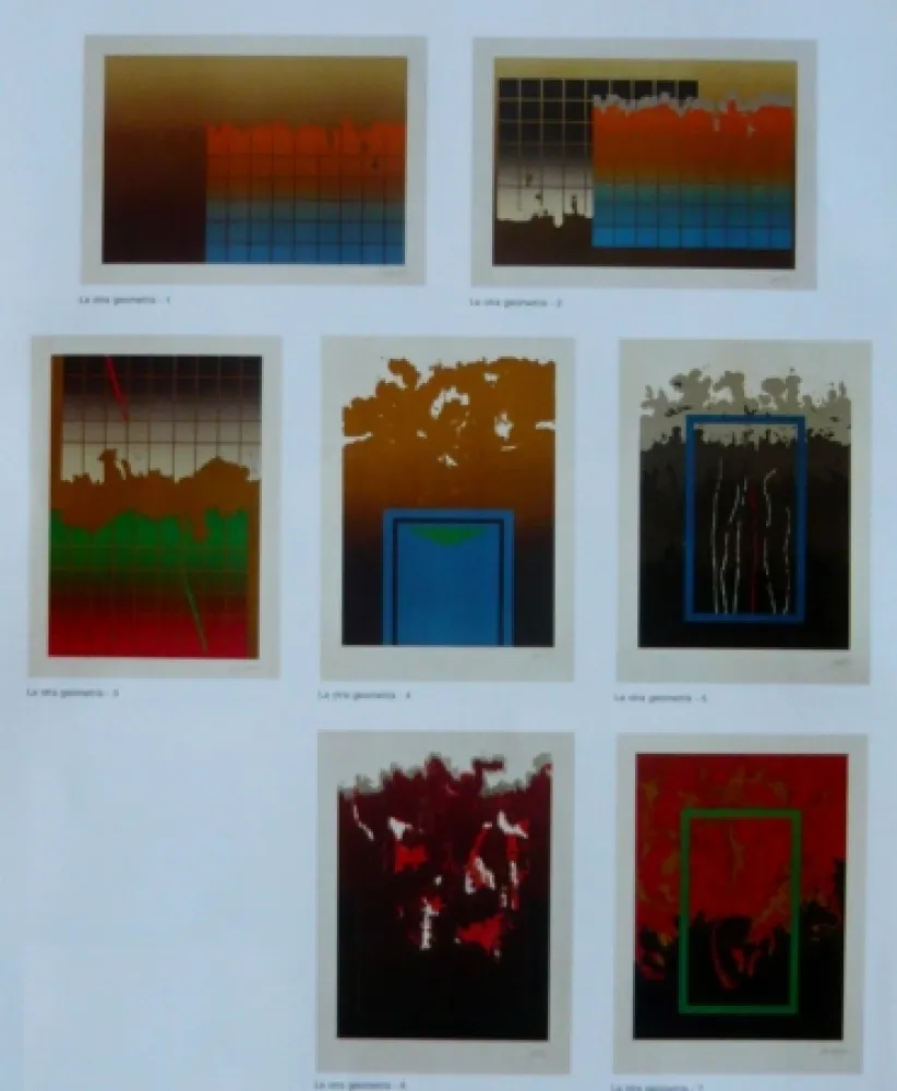 Litografia Lopez Osornio - La otra geometria _ 7 lithographs