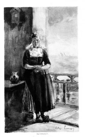 Litografia Lunois - Aux bords du Zuyderzee