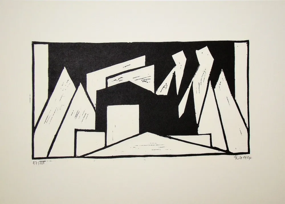 Xilogravura Maatsch - Composition, 1924
