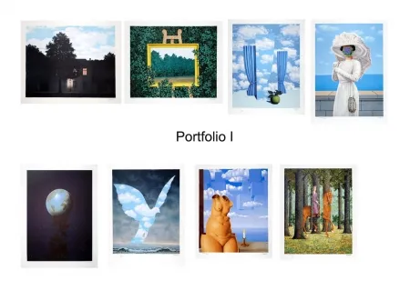 Litografia Magritte - Portfolio I, Suite de 8 lithographies 