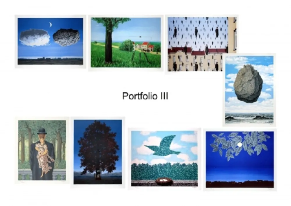 Litografia Magritte - Portfolio III, Suite de 8 lithographies 