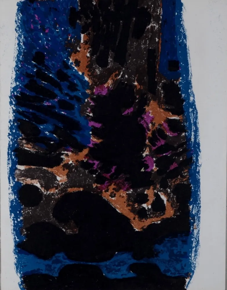 Litografia Manessier - Eau souterraine / Tache noire