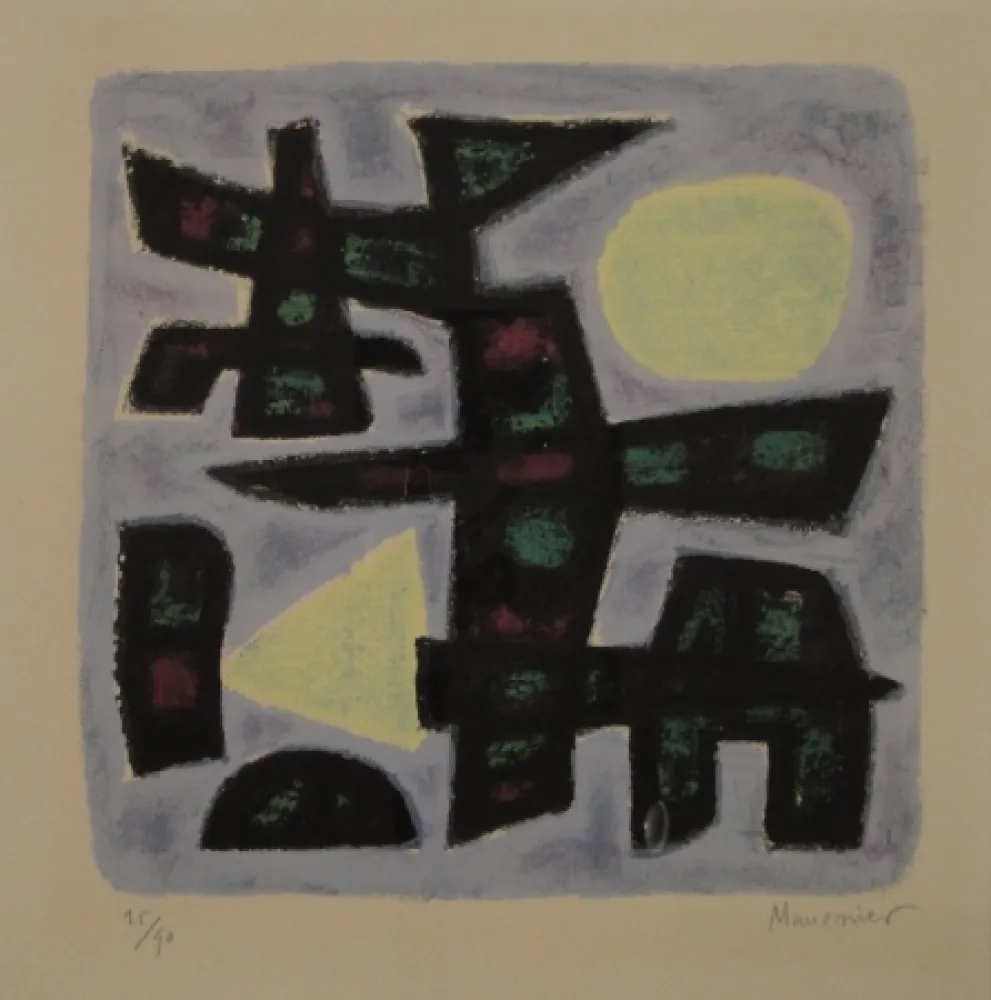 Litografia Manessier - Hiver en Holland