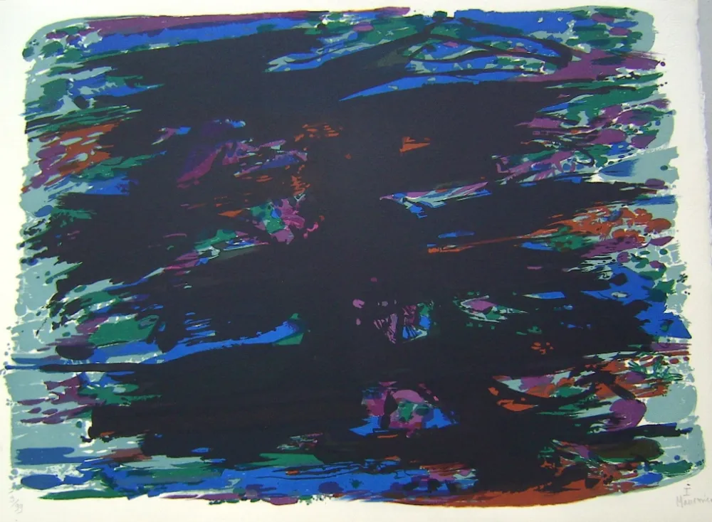 Litografia Manessier - Suite de Paques 1, Le Jardin des Oliviers