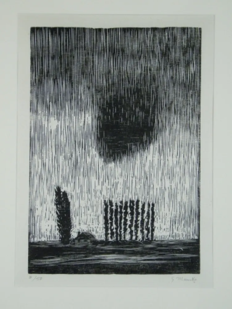 Xilogravura Marcks - Finstere Wolke (Dark Cloud)