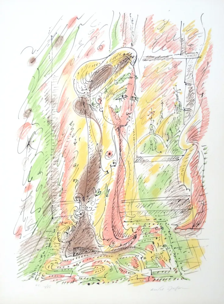 Litografia Masson - Intérieur vénitien