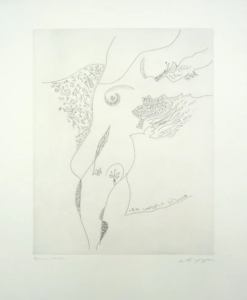 Água-Forte Masson - Le sein et l'oiseau