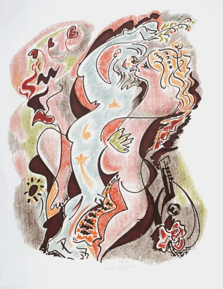 Litografia Masson - Sonnets de Louise Labé #3, 1972, Hand-signed!