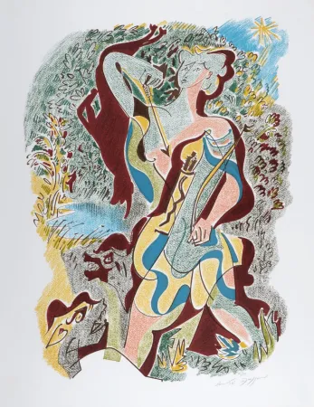 Litografia Masson - Sonnets de Louise Labé #4, 1972, Hand signed!