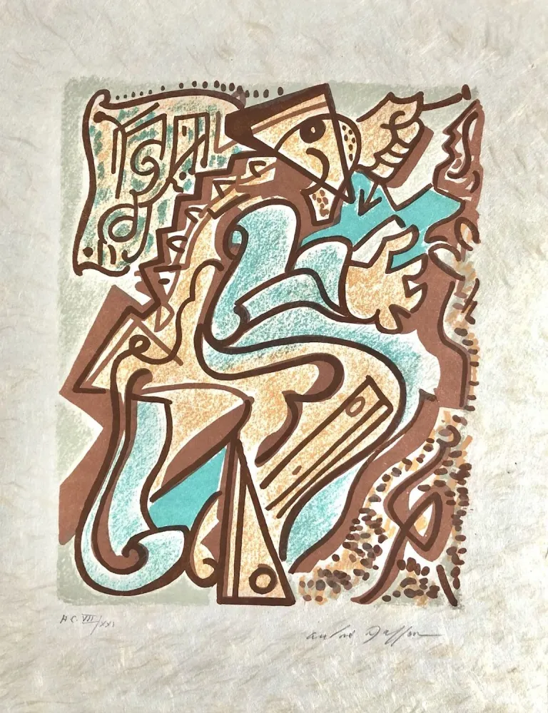 Litografia Masson - Une étoile de craie