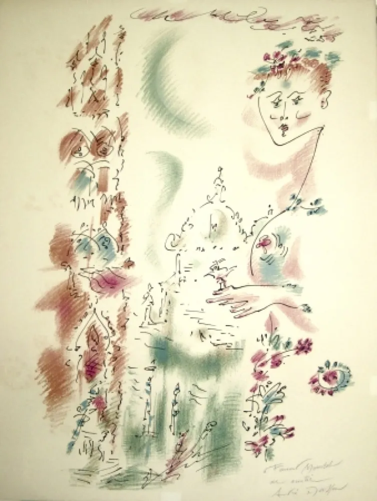 Litografia Masson - Venise en fleurs