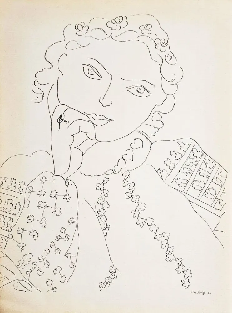 Heliogravura Matisse - Jeune fille