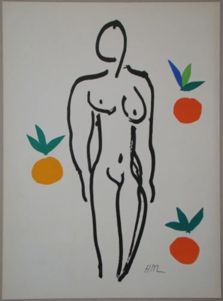Litografia Matisse - Nu aux oranges