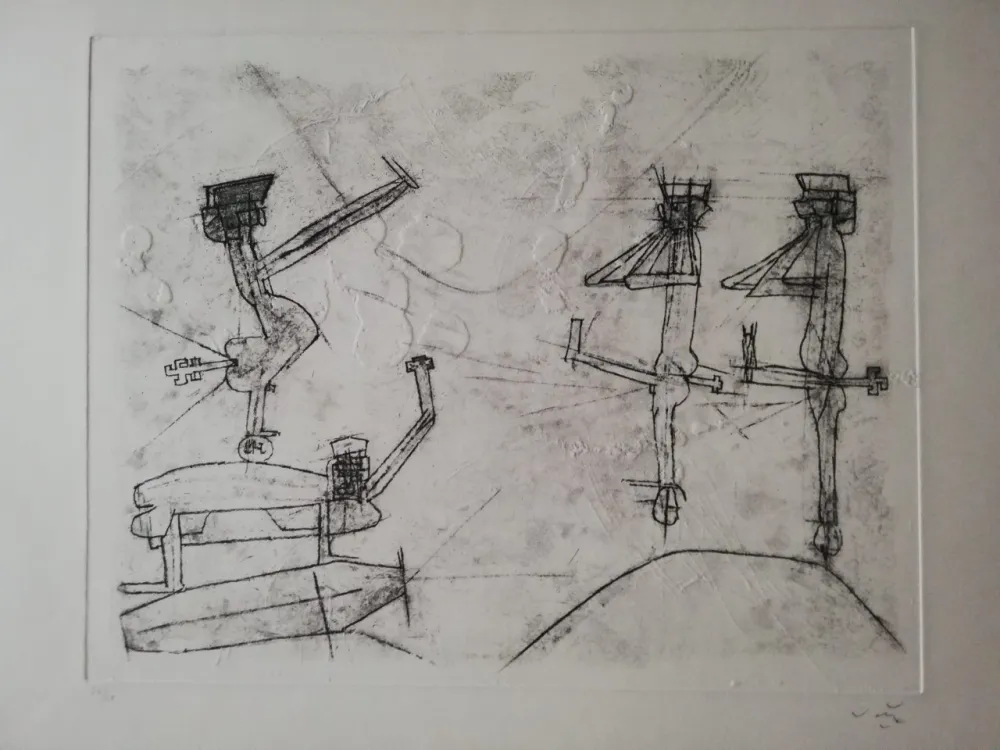 Gravura Matta - Anti Franco