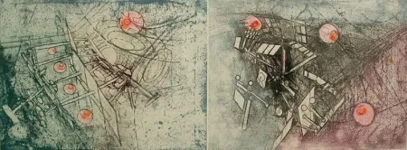Gravura Matta - Come Detta Dentro Ve Significo, plates 18 & 19 (diptych)