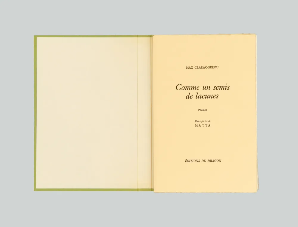 Gravura Matta - Comme un semis de lacunes