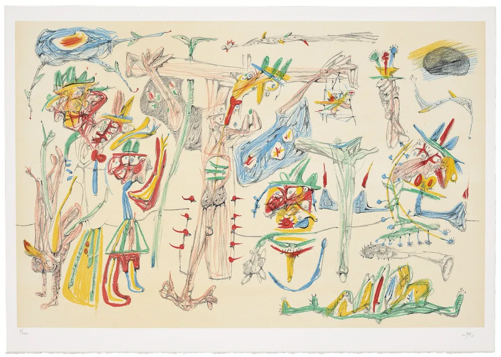 Litografia Matta -  Cristifixion (d’après un dessin de 1938)