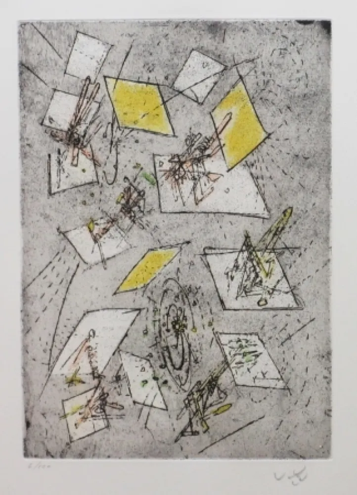 Água-Forte E Água-Tinta Matta - Droites libérées (planche 10)