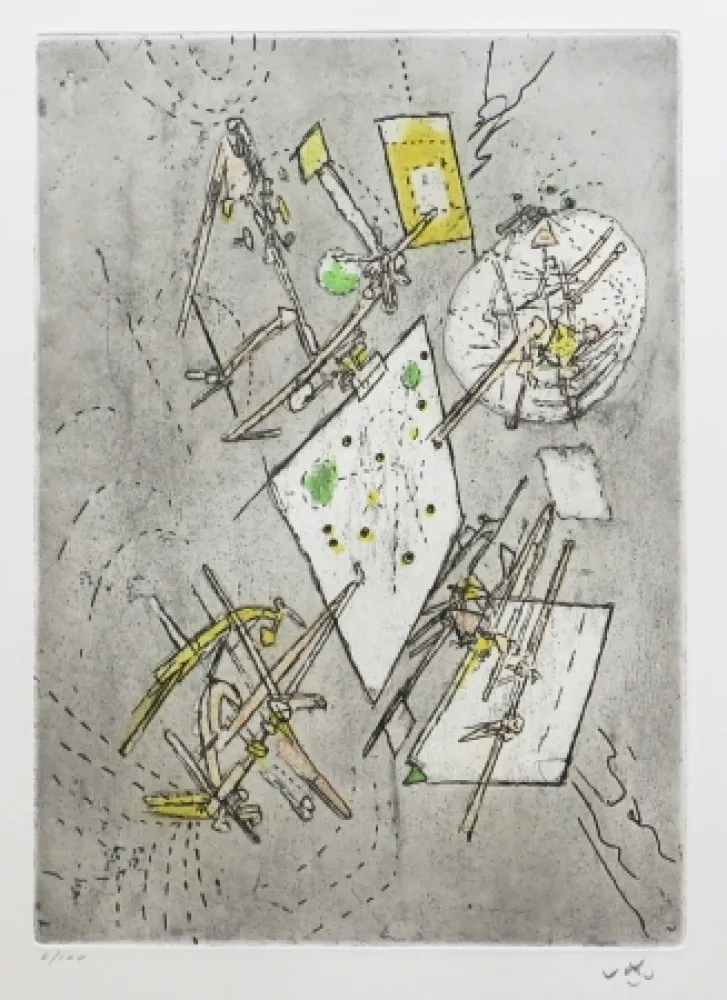 Água-Forte E Água-Tinta Matta - Droites libérées (Planche 13)