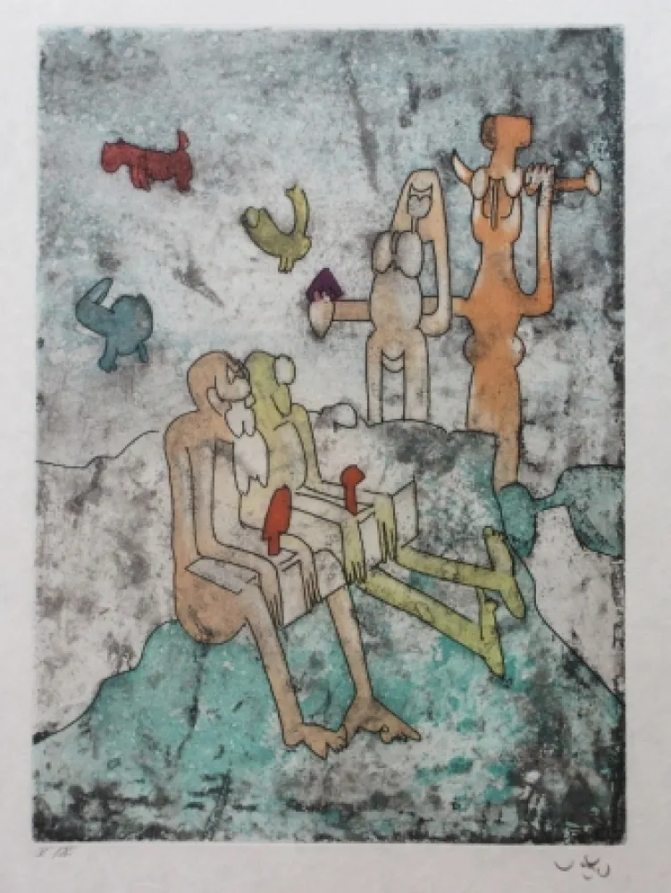 Água-Forte E Água-Tinta Matta - Vivante mortalité (Planche 1)