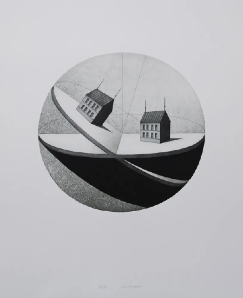 Água-Forte E Água-Tinta Meckseper - Schiefe Ebene