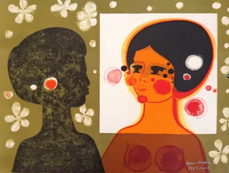 Litografia Menguy - Face à Face