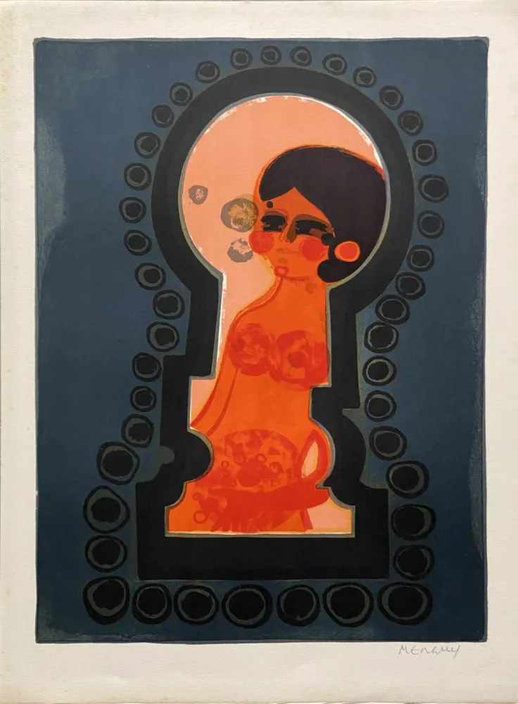 Litografia Menguy - La serrure