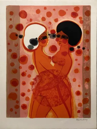 Litografia Menguy - L'étreinte