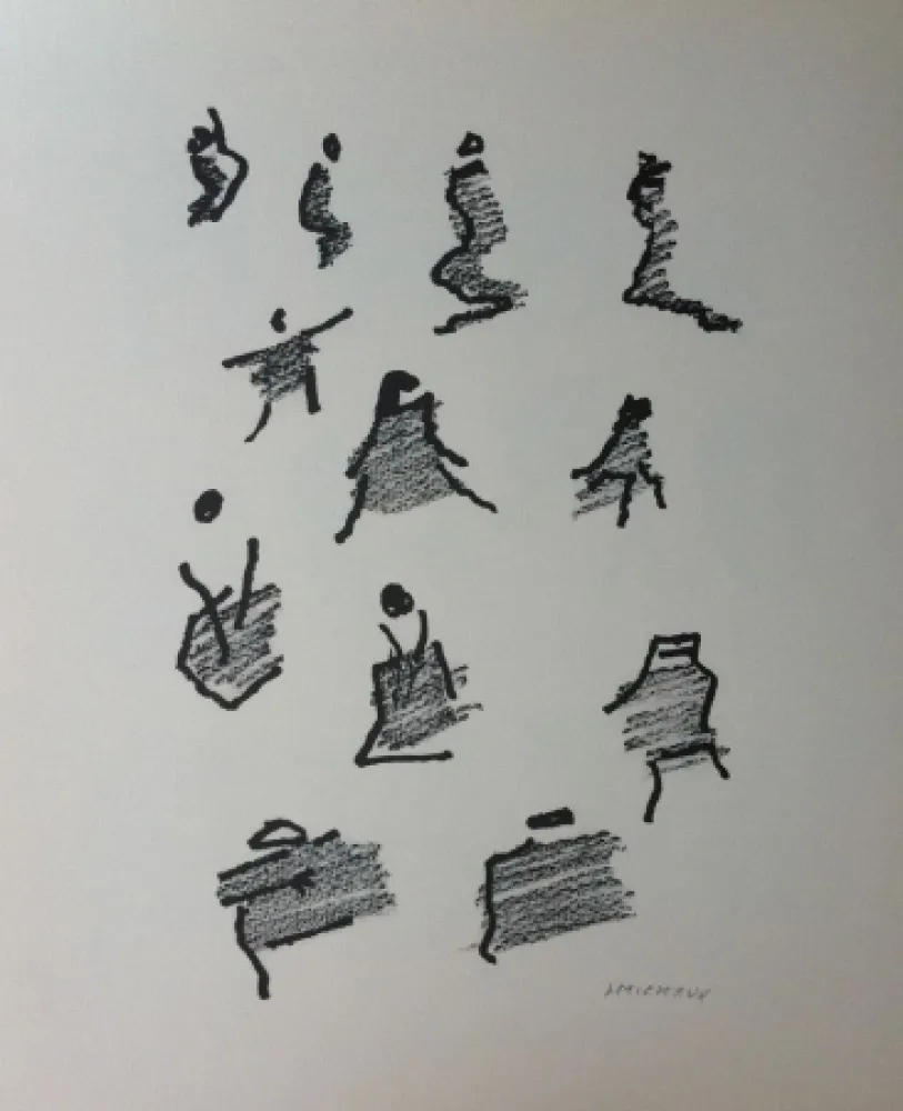 Litografia Michaux - Par la voie des rythmes 165