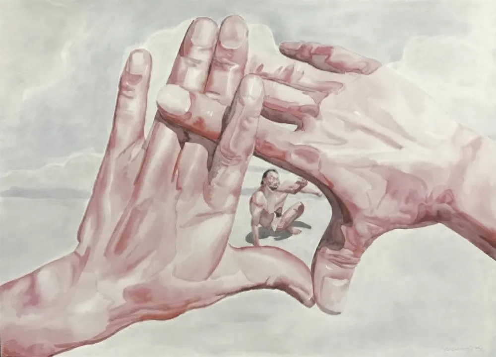 Litografia Minjun - Untitled (Smile-ism No. 9),