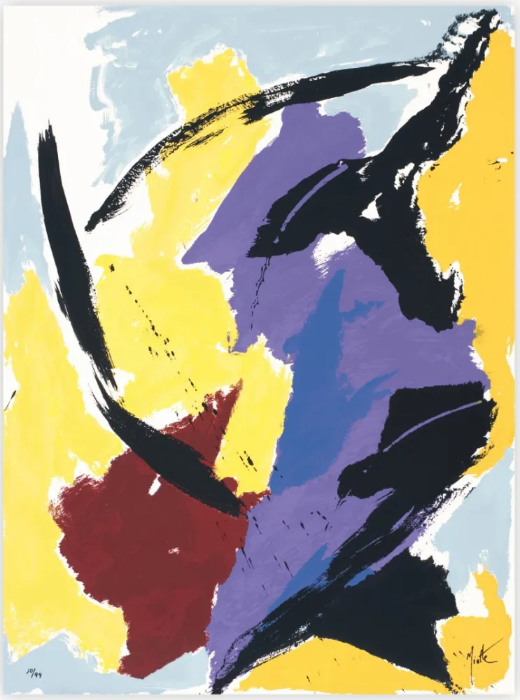 Serigrafia Miotte - Mancha Central Violeta