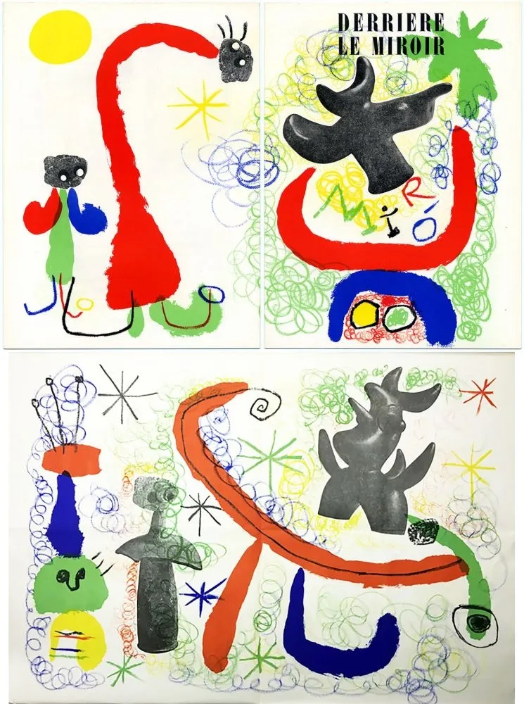 Livro Ilustrado Miró - Derrière Le Miroir n° 29-30 - MIRÓ. 2 LITHOGRAPHIES ORIGINALES (Mai 1950)
