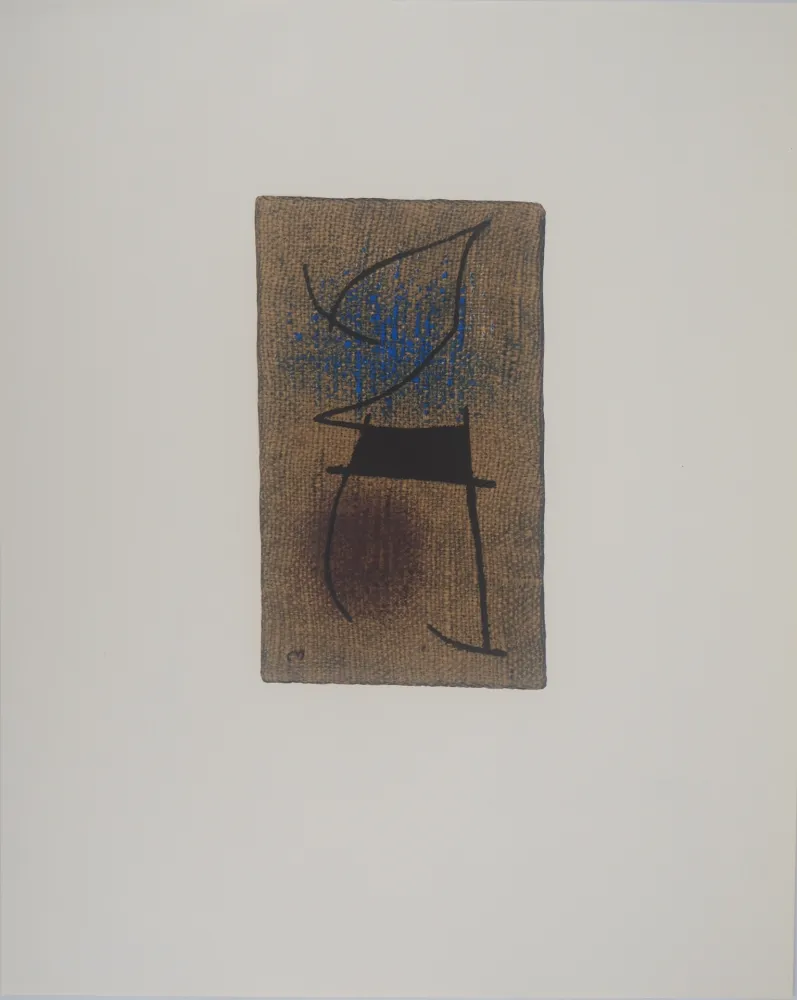 Litografia Miró - Femme en bleu