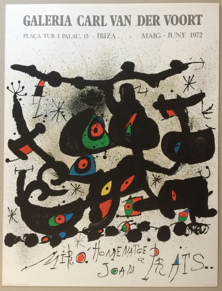 Cartaz Miró - Homenatge a Joan Prats / Galerie Carl Van der Voort