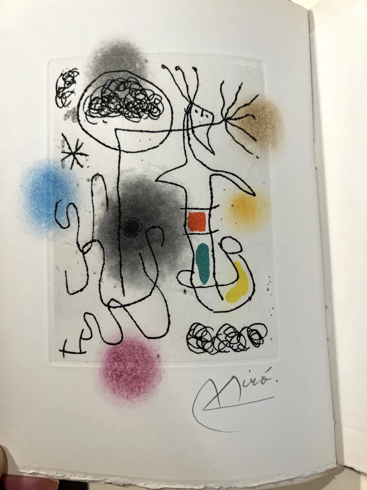 Livro Ilustrado Miró - Léna Leclercq. MIDI LE TRÈFLE BLANC. Une gravure en aquatinte signée (1968)