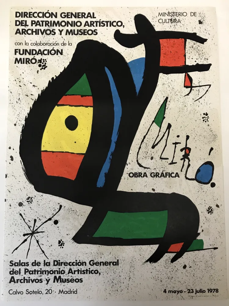 Cartaz Miró - Obra grafica, Madrid