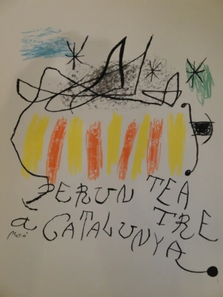 Litografia Miró - Per un teatre a Catalunya