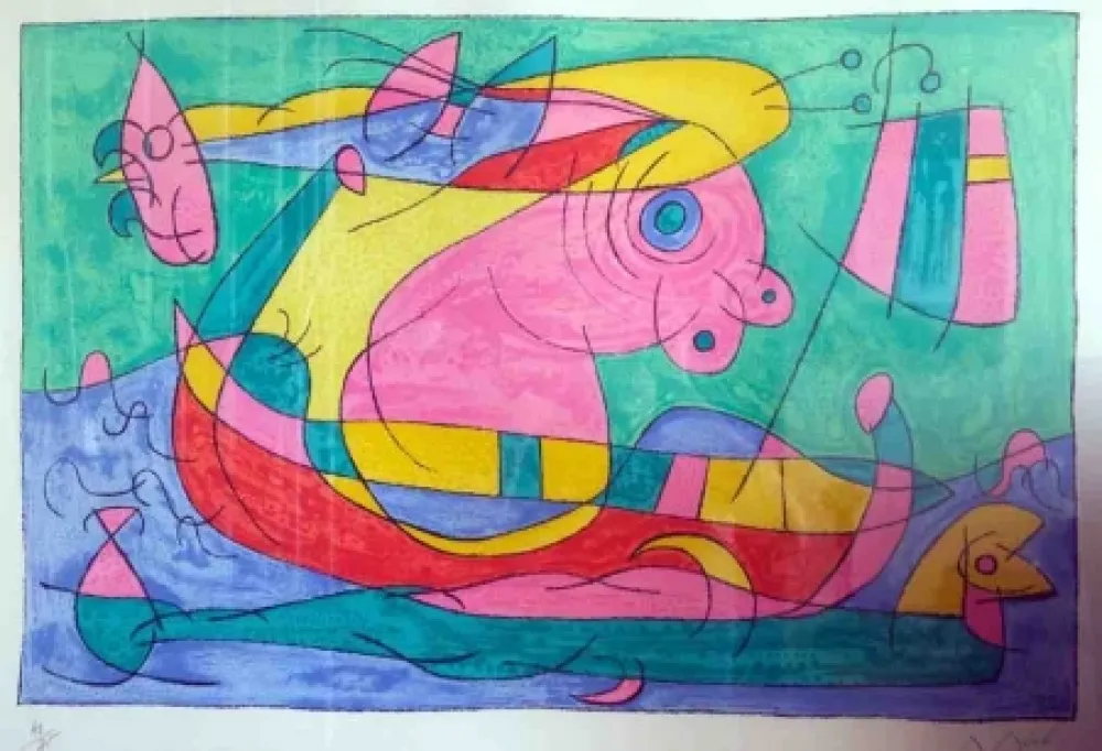 Litografia Miró - SIN TITULO