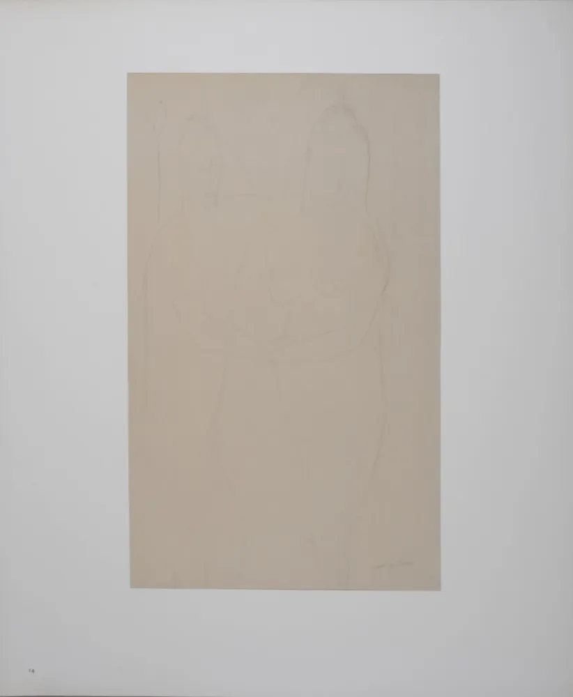 Litografia Modigliani - Adam and Eve