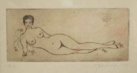 Água-Forte E Água-Tinta Molinier - Nu allongé