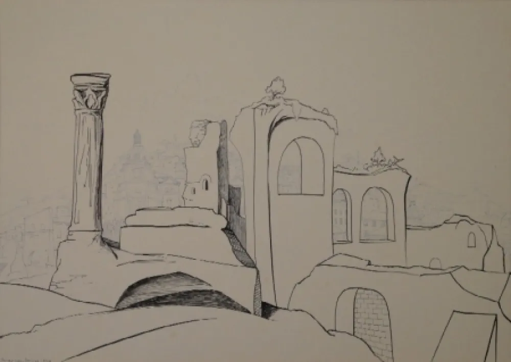 Monotipia Moos - Römische Erinnerung