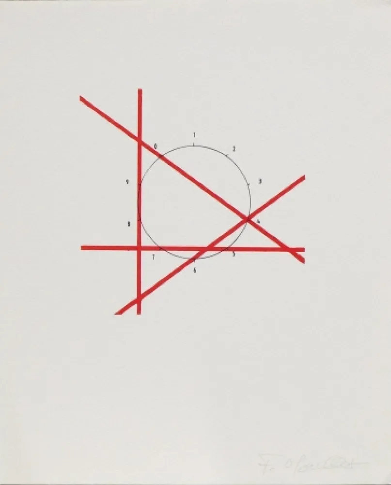 Litografia Morellet - SYSTEMES, HASARD ET TELEPHONE
