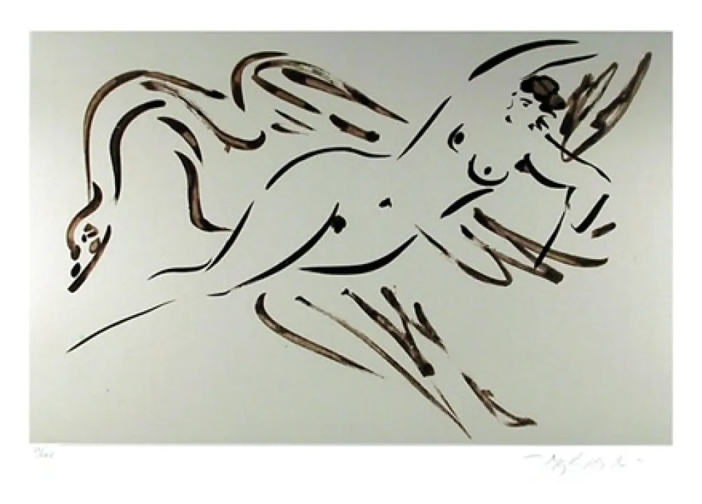 Gravura Nakian - Leda and the Swan - 2