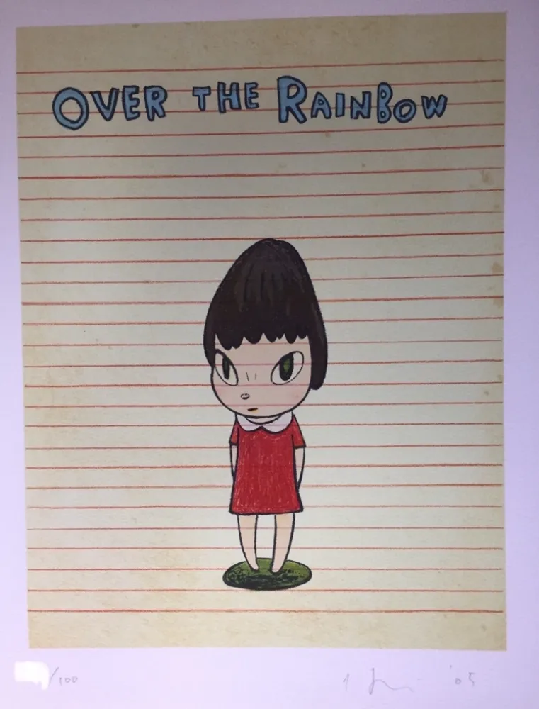 Litografia Nara - Over the rainbow