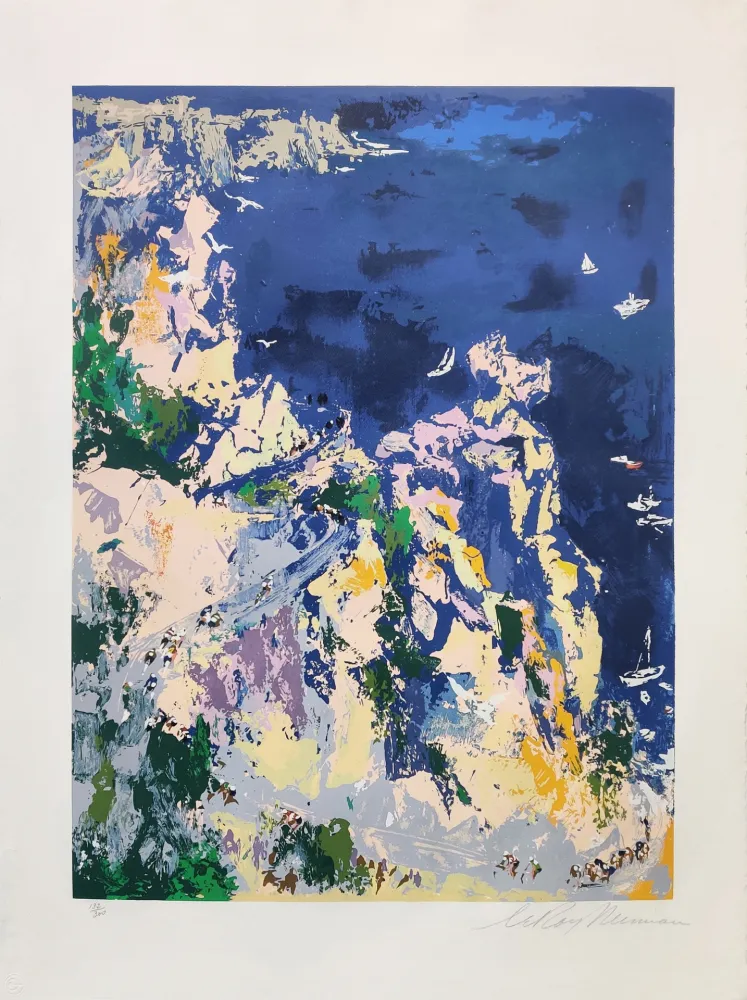 Xilogravura Neiman - BIKES AND BOATS