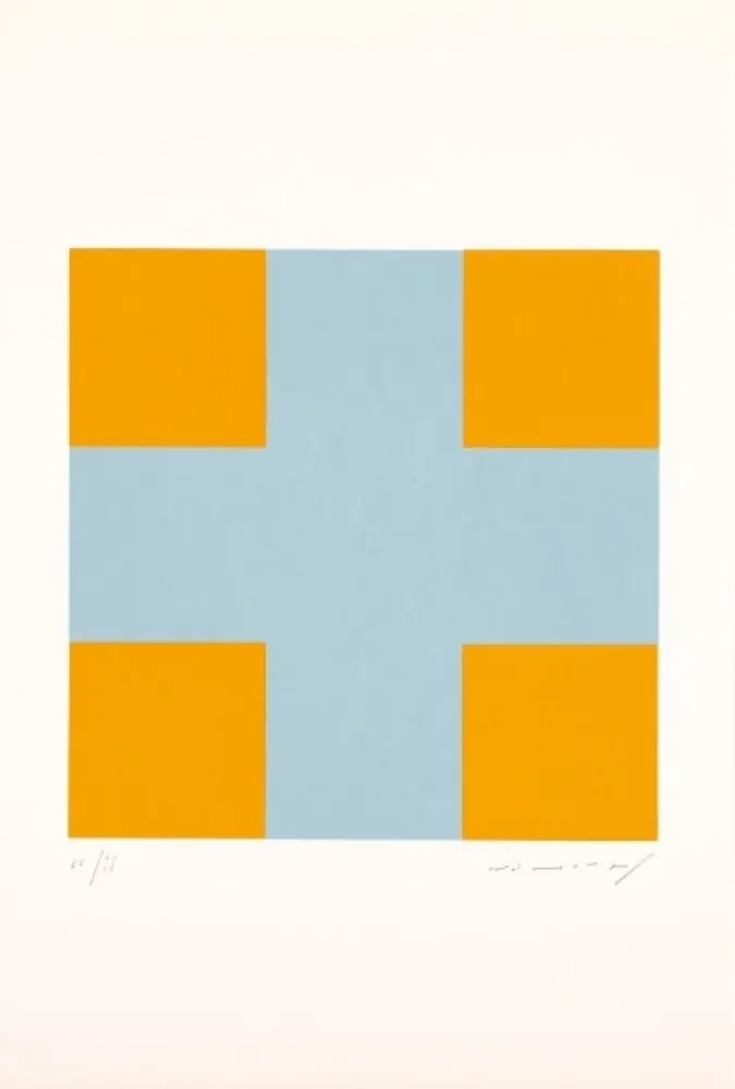 Serigrafia Nemours - Une croix pour quatre carrés